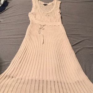 Park Hurst crocheted tan dress. Size L